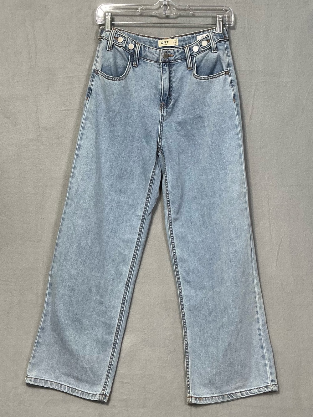 OAT New York Wide Leg Cloud Luxe Jeans Women’s 0/25 Light Wash